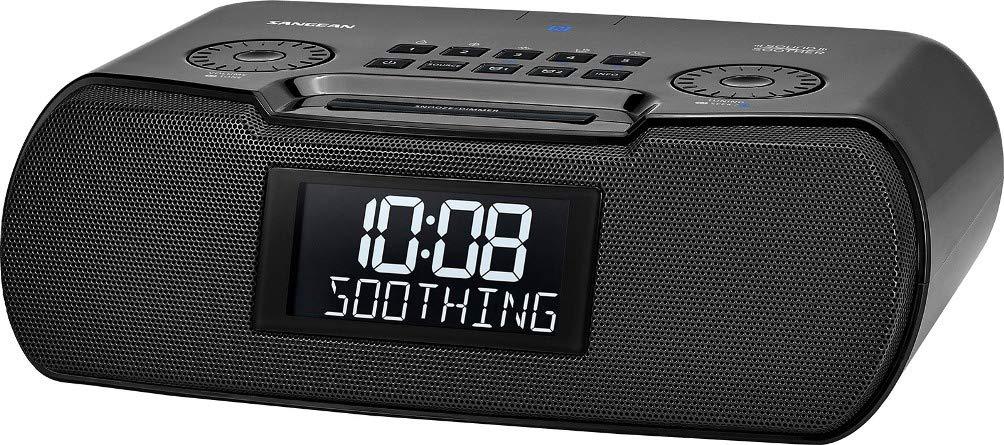 Sangean RCR-30 FM-RBDS/AM/Bluetooth/Aux-in Digital Tuning Clock Radio with USB Phone Charging and Sound Soother, Gray