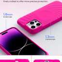 ORNARTO Vortuxe for iPhone 14 Pro Max Case 6.7" | 2X MIL-STD Drop Protection | Compatible with MagSafe | Sleek Aesthetic Liquid Silicone Phone Cover - Hot Pink