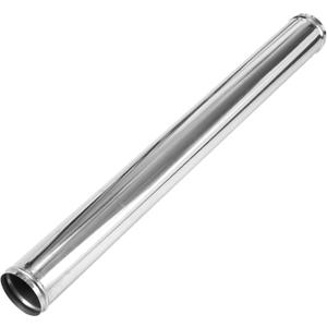 Motoforti 2.75'' Inch OD Straight Exhaust Pipe Mandrel Tube 30" Length T304 Stainless Steel Car Exhaust Pipe Tubing Piping with Bead Roll Silver Tone