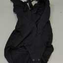 SHAPERX Women's Shapewear Bodysuit Tummy Control Seamless Zip-Up Body Shaper Waist Defining Body Suit, Size S/M (Black Brief)