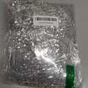 AuInHer Women's Sequin Midi Skirt, Silver Sparkly High Waisted Bodycon Party Skirt with Front Slit and Back Elastic Waist Large