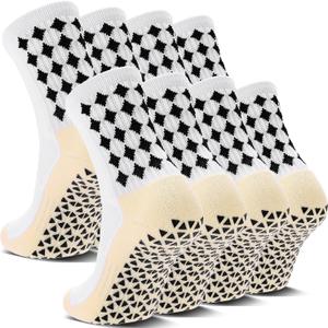 2/4 Pairs Grip Soccer Socks for Men Women Cushioned Non Slip Football Basketball Athletic Sports Socks