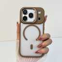 Magnetic for iPhone 17 Pro Max Case(Compatible with MagSafe) Camera Lens Protector & Kickstand, Military Shockproof Slim Phone Cover Anti-Scratch, Anti-Yellowing, Drop Protection Gold