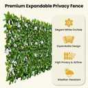 Expandable Privacy Fence, White Orchid, 120 x 22 in