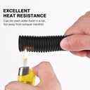 CrocSee 25ft - 3/4 inch Flame Retardant Split Wire Loom Tubing with Installation Tool - Flexible Wire Covers Cord Protectors - Black