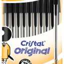 3 Pack: BIC Cristal Stic Ball Pen,MSP101, Medium Point (1.0 mm), Black