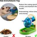 Rat Enrichment Toys, Interactive Foraging Toys For Rats, Intelligence Growth Rat Enrichment Puzzle Games, Treat Dispensing Slow Feeder for Rats Cage Toy, Bird Foraging Toy for Parakeet Conure (1Pcs)