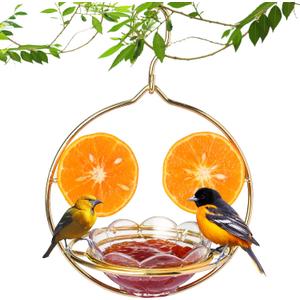 Jealoeur Oriole Feeders for Outdoors Hanging with Fruit Holder, Golden Oriole Feeders, Easy to Disassemble and Wash, Used for Bird Watching in the Courtyard
