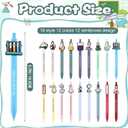 Sayglossy 48 Pcs Lab Week 2026 Science Gifts Black Ink Retractable Ballpoint Pens Science Birthday Party Decorations Chemistry Laboratory Gifts