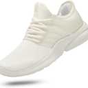 Troadlop Men's Running Shoes Non Slip (11, White)