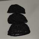 3PCS Crochet Hair Net, Hair Wrap Net, Mesh Wrapping Hair Nets Cap Soft Reusable Crocheted Sleep Cap for Women, Hair Wrap for Sleep Hair Silk Tidy (Black), Large
