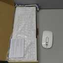 cimetech Wireless Keyboard and Mouse, [Rechargeable Mouse][Silent Scissor Switch Key][Labor-Saving Buttons]Ultra Slim Wireless Computer Keyboard and Mouse, Easy Setup for PC/Laptop/Mac/Windows - White