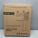 Folding Utility Cart Black Portable Rolling Crate Handcart Foldable Shopping Trolley Collapsible, with Lid, on Wheels, for Grocery, Garden, Office, Storage, Teacher, Tool (Black)