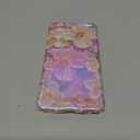 XIZYO Case for Samsung Galaxy S24 Ultra, Colorful Retro Oil Painting Flower Cute Floral Aesthetic Curly Wave Frame Laser Glossy Reflective Exquisite Stylish Cover Girly Women-Pink