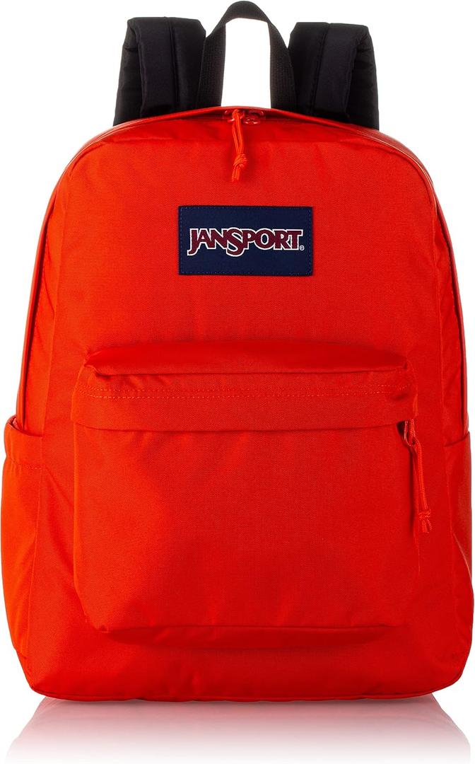 JanSport Super Break One Backpacks - Durable, Lightweight Bookbag with 1 Main Compartment, Front Utility Pocket with Built-in Organizer - Premium Backpack, Fiesta