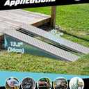 Aluminum Shed Ramp 2PC, 4' Long 8" Wide Loading Ramp for Riding Mower, 880 lbs Capacity for Lawn Mower, ATV, Motorcycle, Lightweight Sturdy Anti-Slip Ramps with Punch Plate Surface