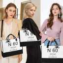 Birthday Gifts for Women Canvas Tote Bag, Unique Gifts for Wife Mom Friends Her, Vintage Handbag Cosmetic Bag Poster