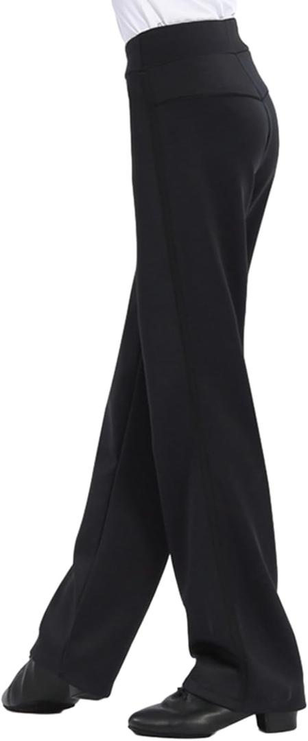 Boys Kids Latin Ballroom Dance Pants Professional Jazz Dance Costume Modern Salsa Dancewear (Black) 120