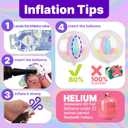 PartyWoo Iridescent Foil Balloons 20pcs Different Sizes Pack of 22 12 10 Inch Large Round Foil 4D Inflatable Mirror Ball Mylar Balloons for Wedding Anniversary Birthday Disco Party Decorations