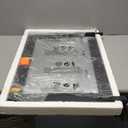 COGOOD Farmhouse Barn Door Mirror - 29" x 22" Rustic Wood Framed Wall Mirror for Bathroom, Living Room, Entryway Wall Decor (Black)