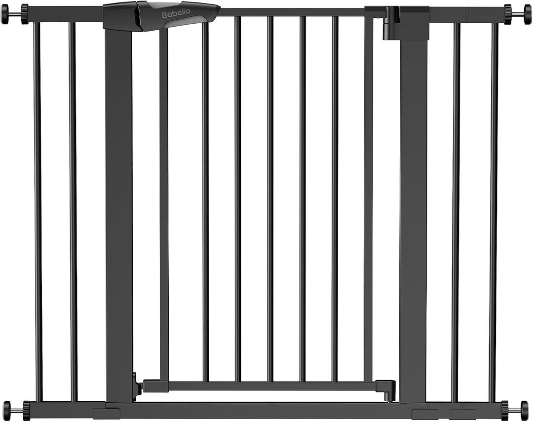Babelio PressGuard Baby Gate for Stairs, 30"Tall 26"-40" Wide, Black