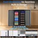 24 Inch Dual Zone Wine and Beverage Refrigerator Cooler Under Counter, 24" - 88 Can & 20 Bottle - 4.7 cu.ft