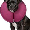 MIDOG Inflatable Dog Cone Collar Soft Dog Cone Alternative After Surgery, Comfortable Recovery Neck Donut ECollar for Small Medium & Large Dogs and Cats to Stop Licking & Vision-Friendly (Rose,L)