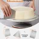 Kootek Aluminium Cake Turntable, 12 Inch Rotating Cake Stand, 35 pcs Cake Decorating Kit Supplies with 24 Numbered Icing Piping Tips, 2 Frosting Spatula, Pastry Bags and Other Baking Tools