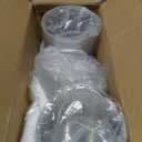 Ginkgo 100-Pack 20oz Clear Plastic Iced Coffee Cups with Lids and Straws, Leak-Proof & Sturdy Disposable To Go Cups for Smoothies, Milkshake, Cold Beverages, Coffee Bar Accessories