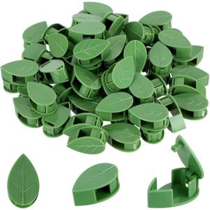 Geiserailie 60 Pieces Plant Climbing Wall Fixture Clips with 72 Pieces Acrylic Adhesive Sticker Leaf Fixer Invisible Wall Vines Fixing Clips Hook Plant Vine Traction for Indoor Outdoor Decoration