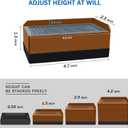 ANNKUT Furniture Risers 1.5 inch, Rectangle Adjustable Risers Blocks for Bed Sofa Table and Couch LiftingHeavy Duty Support Up to 1,300 Lbs (4 Pack-Brown)