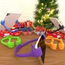 Honsky Cell Phone Stand Holder 2-Pack,Thumbs Up Lazy Phone Stand,Universal Adjustable Flexible Dock for All Phones & Tablets,Cute Stocking Stuffer Gift for Teen Girls,Purple (for 4"-10")