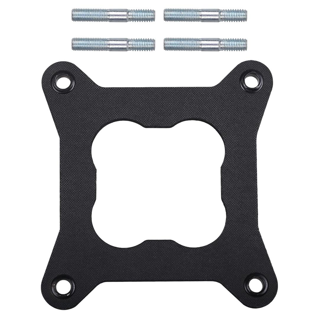 Intake Manifold Carburetor Heat Insulator Gasket 9265 with Mounting Stud Kit for Edelbrock Performer - Compatible with Holley 4150 Carburetors