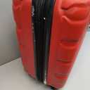 Samsonite Omni PC Hardside Expandable Luggage with Spinner Wheels, Checked-Medium 24-Inch, Red