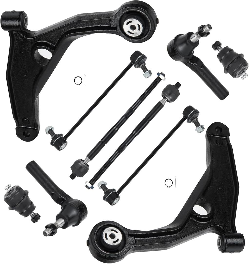 10PCS Front Lower Control Arm w/Ball Joint for Dodge Journey 2009 2010 2011 2012 2013 2014 2015 Tie Rod End Suspension Kit K641333 K641334 K750382 ES800408 EV800611 K500120