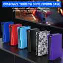 Replacement Shell Skin for PS5 Console, arVin Face Plates Cover Case for PS5, ABS Hard Shockproof Anti-Scratch Dustproof Protective Skins Faceplates Accessories for PlayStation 5 Disc Edition Red