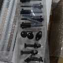 SmartStandard 36 x 80 inch White Sliding MDF Barn Door with 6.6FT Black Sliding Door Hardware Kit & Handle, Pre-Drilled Ready to Assemble, Waterproof PVC Coating, H-Frame