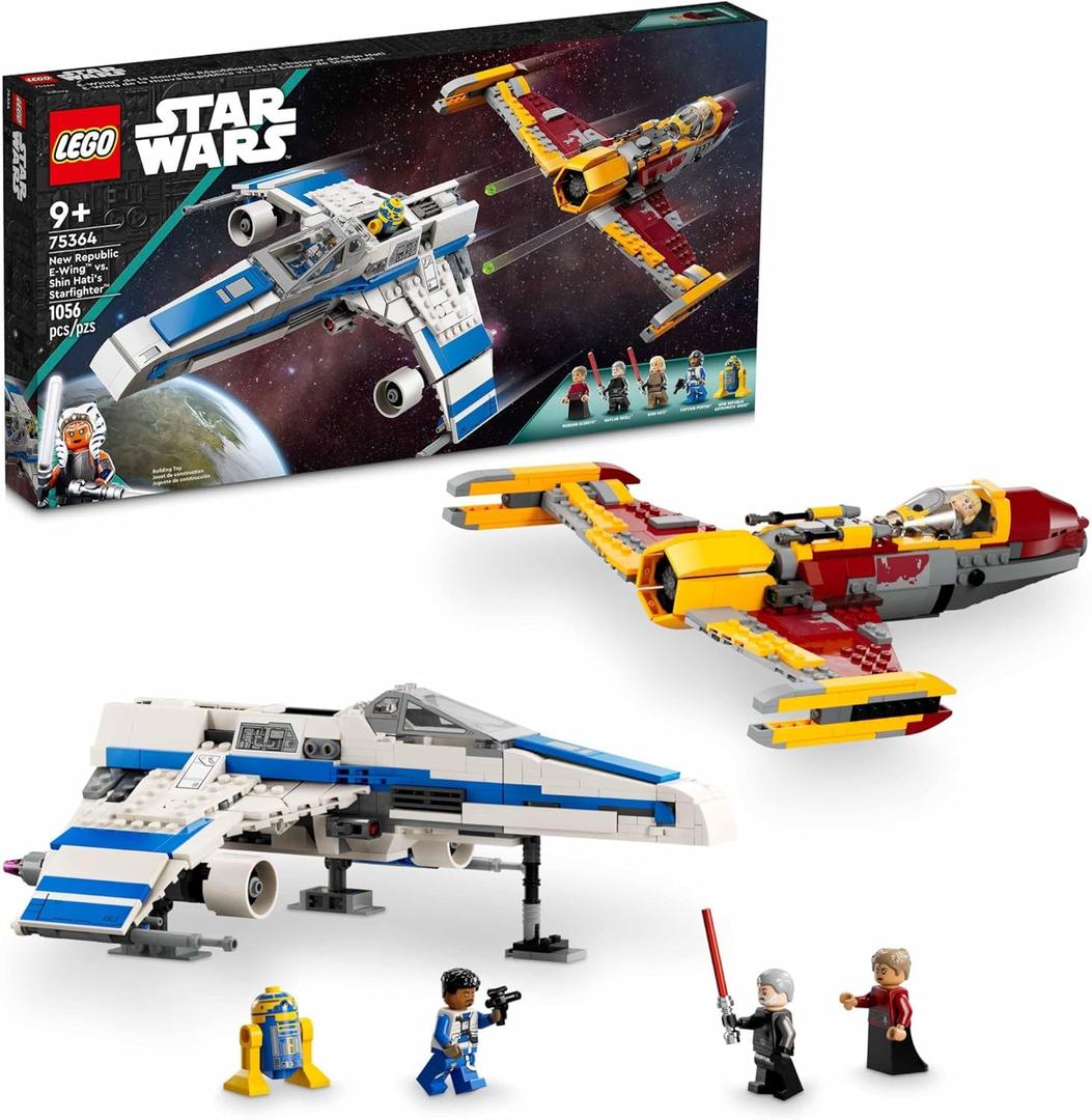 Lego Star Wars: Ahsoka New Republic E-Wing vs. Shin Hatis Starfighter 75364 Star Wars Playset Based on The Ahsoka TV Series, Show Inspired Building Toy for Ahsoka Fans Featuring 5 Star Wars Figures