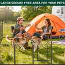 Dog Playpen Outdoor, 16 Panels 32" H Dog Pen Indoor, Metal Dog Fence