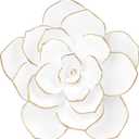 Guichifun Flower 3D White Succulent Wall Decor - Resin Home Accents Indoor or Outdoor Art Wall Sculptures Hanging Flowers for Bathroom Living Room Bedroom Gifts 5.5 X 2.25 X 5.75 Inch