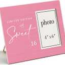 Sweet 16 Picture Frame, Sweet 16 Gifts for Girls, 16 Year Old Girl Birthday Gift Ideas, 16 Year Old Girl Gifts, 16 Birthday Wood Photo Frame, 4 x 6 Inch Photo