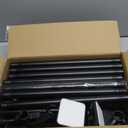 Goovilla Room Divider for Room Separation, Tension Curtain Rods No Drilling, 4-10ft(H) 28-70inch(W) Adjustable Temporary Privacy Wall Divider, Heavy Duty Freestanding Space Partition Separator, Black