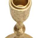 NIKKY HOME Gold Taper Candle Holders Set of 3, Vintage Decorative Resin Candlesticks Centerpieces Decor for Dining Room Table Wedding Party Mantle Fireplace