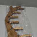 Coat Rack Wall Mount with 5 Flip Down Hooks - Wood Coat Rack Wall Mount for Entryway Bathroom Bedroom, Hanging Wall Hook Rack, Foldable Wooden Wall Mounted Coat Rack for Small Spaces (Walnut Brown)