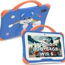 CWOWDEFU Kids Tablet 7 inch Pro,8GB+64GB,Toddler Learning Tablet for Kids with Case,Android 14,4000mAh/Parental Control/Dual Camera,FM/GPS/OTG/Great Gift for Children(Blue)