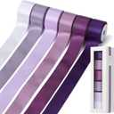 Mr. Pen- Satin Ribbon, 6 Rolls, 1 Inch, 5 Yards/Roll, Shades of Purple Satin Ribbon 1 Inch
