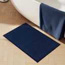 GRANNY SAYS Blue Bathroom Rugs, Absorbent Bath Mats 24" x 16", Soft Chenille Bathroom Mat, Small Bath Rugs Non Slip Washable, Quick Dry, Thin, Rug for Tub and Shower