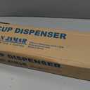 San Jamar Pull-Type Cup Dispenser 12-24 Oz. Cups for Restaurants, Home, and Office, Plastic, 23.5 Inches, Silver