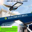 VISLOGeya Solar Street Light 20000LM, Solar Flood Lights Outdoor,IP67 Waterproof, Dusk to Dawn + Motion Sensor, Remote Control, Easy Install for Yard/Garage/Parking Lot (1 Pack)
