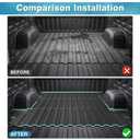 Mixsuper Truck Bed Mat for Chevy Silverado 1500/GMC Sierra 1500 2019-2026, Fit for 6.6 Ft Bed, All Weather Bed Liner TPE Durable Odorless Black